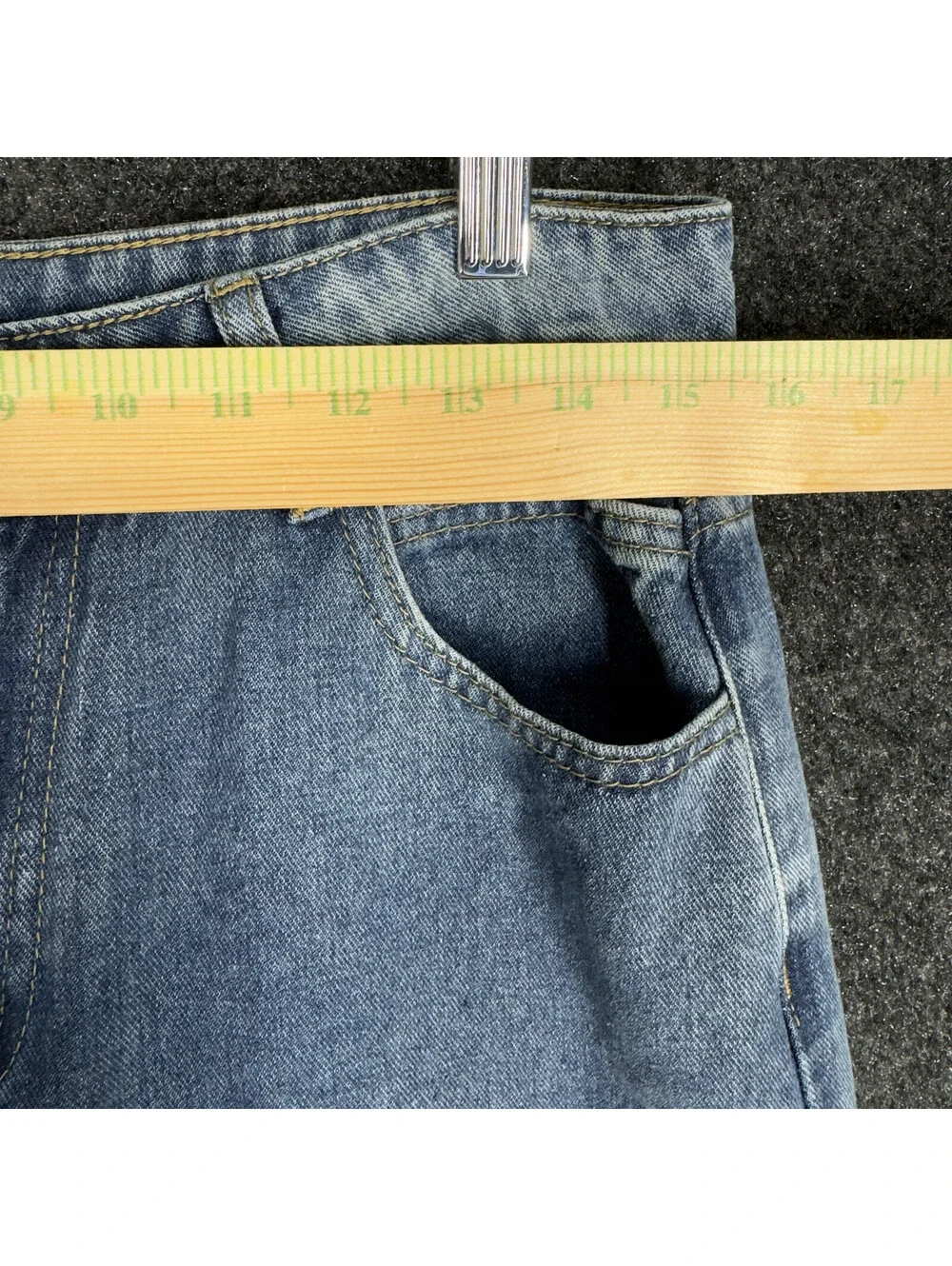 New Emmiol Jeans Women M Medium Blue Denim Medium Wash High Rise Wide Leg